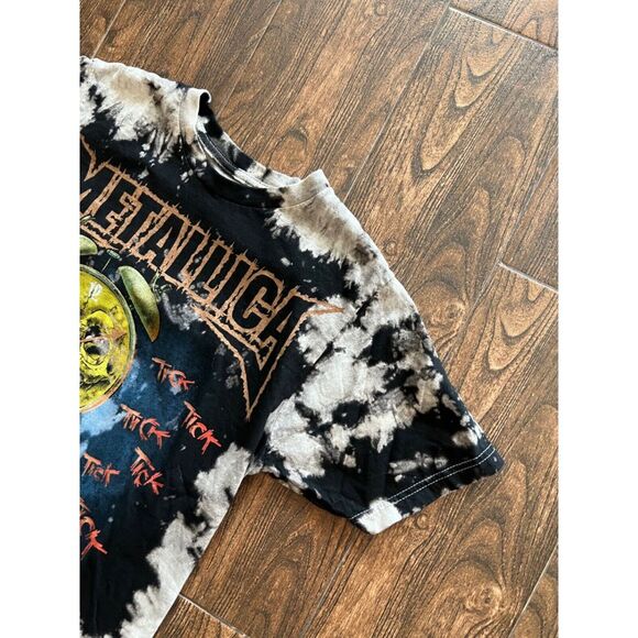 MENS METALLICA SMALL BLACK TAN TIE DYE GRAPHIC SHORT SLEEVE SOFT LOGO T-SHIRT - Picture 4 of 8